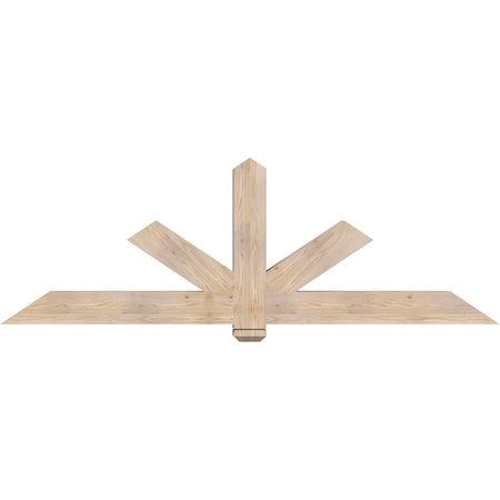 Ekena Millwork Kennewick Smooth Timber Gable Bracket, Douglas Fir, 84"W x 28"H x 5 1/2"D x 5 1/2"F, 8/12 Pitch GBW084X28X0606KEN00SDF